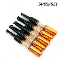 5pcs/set, Portable Reusable Cleaning Reduce Tar Smoke  Filter Cigarette Holder Accessories,  Pipe Accessories, Not Vape, Fake Vape, Vapes 5000 Puffs - Gold - View 2