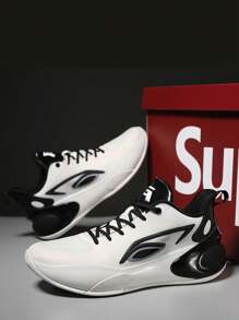 New Fashionable Couples' Basketball Shoes, Durable Outsole Anti-slip And Shock-resistant Rubber Sole Sports Shoes For Men And Women