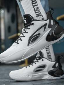 New Fashionable Couples' Basketball Shoes, Durable Outsole Anti-slip And Shock-resistant Rubber Sole Sports Shoes For Men And Women