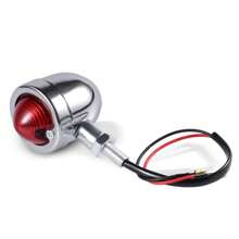 1 对 12V 通用摩托车金属转向信号指示灯闪光灯适用于咖啡赛车和老式摩托车 - 銀色 - 查看 5