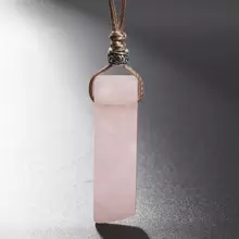 1件天然石材不对称长方形吊坠手工编织个性化项链 - 項鍊 - 查看 10