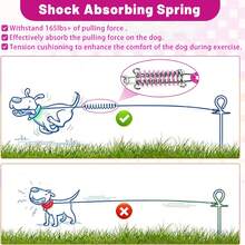 Cuerda De Acero Para Perros Al Aire Libre En Color Rosa Rojo, Herramienta Para Pasear Perros Al Aire Libre - Rosa Fucsia - Ver 2