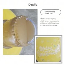 1pc Inflatable Lantern Ball Christmas Yard Decor Atmosphere Ball With Air Pump - Red - View 4