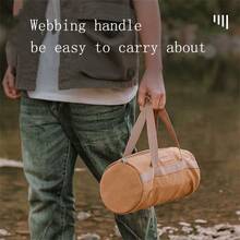 1個帶手柄的戶外帳棚釘收納袋,野營用品袋可用於釘和其他配件,適用於野營和徒步旅行 - 棕色 - 查看 3