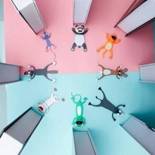 1入組3d卡通動物書籤,新奇有趣、可愛卡通動物形狀、文具、禮品、派對小禮物、學生必備 - 彩色 - 查看 8