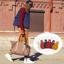 30 Pcs Leather Key Fob Kit for DIY Craft, PU Leather Key Fobs Blanks with Rivets and Key Rings for Laser Engraving Keychain Making Leather Working - Red - View 9