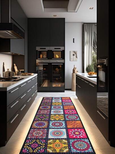 1pc, Moroccan  Floor Mat, Non-slip Modern Kitchen Mat, Anti-fatigue Shaggy Floor Carpet, Entrance Welcome Door Mat, Living Room Bedroom Game Room Dormitory Laundry Room Carpet Room Decoration rug