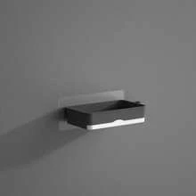 1 Miếng Creative Có thể xoay Giá để xà bông Không có Khoan , Nhiều lớp Nước Thoát nước Cái giá Đối với Phòng tắm - xám - Xem 1