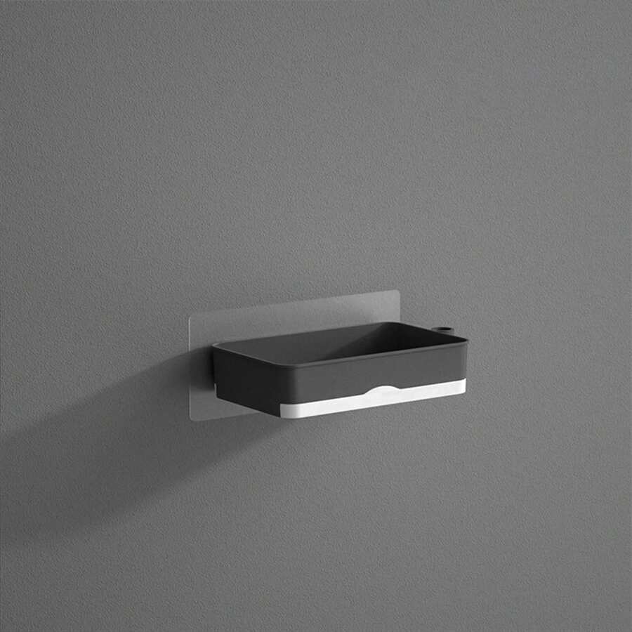 1 Miếng Creative Có thể xoay Giá để xà bông Không có Khoan , Nhiều lớp Nước Thoát nước Cái giá Đối với Phòng tắm - xám - Xem 1