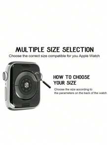 Rhinestone Decor Case Compatible With Apple Watch, Randomly With Or Without Button