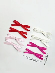8入組女士彩色優雅蝴蝶結髮夾,適用於日常髮型搭配,髮辮和裝飾 - 彩色 - 查看 5