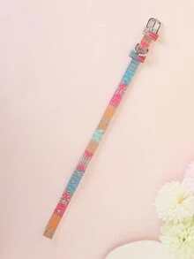 1 chiếc vòng cổ nylon điều chỉnh được cho thú cưng (mèo và chó), phụ kiện thú cưng, thích hợp cho thú cưng nhỏ, kèm dây xích, thích hợp sử dụng ngoài trời (Kích thước sản phẩm nhỏ hơn so với bình thường, nên đặt mua lớn hơn 1-2 cỡ) - Nhiều màu - Xem 7