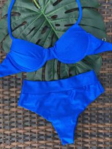 Women Bikini Sets - 藍色 - 查看 2