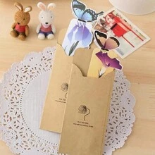 5入組可愛的卡通蝴蝶書簽,書籍標記分隔標籤工具,創意3d紙質書簽,附帶包裝,婚禮和節日禮物,款式隨機發送 - 彩色 - 查看 4