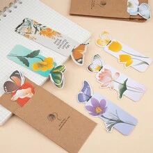5入組可愛的卡通蝴蝶書簽,書籍標記分隔標籤工具,創意3d紙質書簽,附帶包裝,婚禮和節日禮物,款式隨機發送 - 彩色 - 查看 7