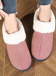 Quý cô , Sinh viên , Người già , Ấm áp Mùa Đông Da Dép đi trong nhà Đối với Snowy Ngày Cái đó Có thể Ngoài - Hồng - Xem 1