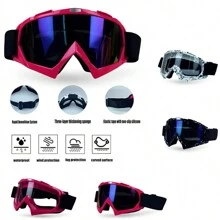 Motocross Goggles Motorcycle Glasses Quick Release Type Man MTB ATV Windproof Protection Cycling Racing Off-Road Goggles - Apricot - View 3