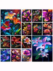5d全鑽石植物與花朵系列繪畫套件,diy家居裝飾禮品