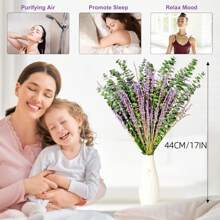 115入組乾燥桉樹葉和薰衣草花,適合淋浴使用,17英寸(約43.1厘米)的天然綠葉和香氣薰衣草淋浴植物,適用於芳香療法和裝飾