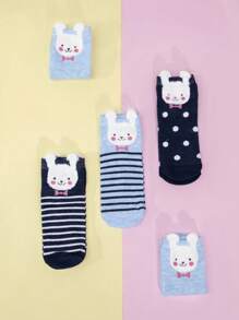 Set Of 12 Pairs Of Tins With Ears For Girls With Fun Animal Designs - Multicolor - View 5
