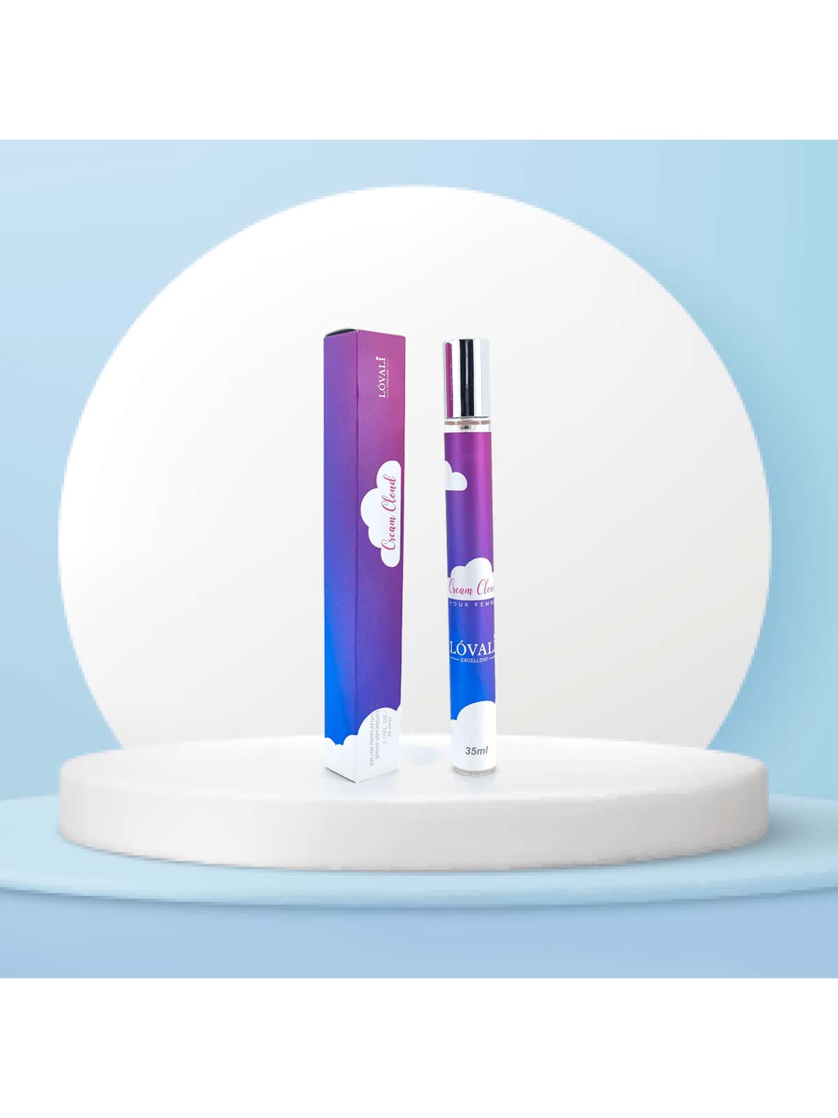 PERFUME DE DAMA CREAM CLOUD LOVALI 35ML Pequeño perfume portátil en el bolso de la señora - Dulce - Ver 1