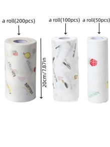 50/100/200入組/捲廚房紙巾一次性清潔布，不脫絮、防油，適用於濕擦與乾擦，鬆軟抹布 - 顏色隨機 - 查看 1