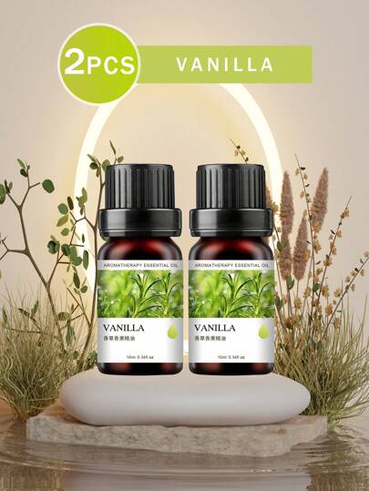 2pcs Vanilla Flavor 2 Bottles Of Aromatherapy Essential Oil Diffuser Aromatherapy Candle Aromatherapy Stove Diffuser Stone Humidifier Car Aromatherapy Home Aromatherapy Essential Oil Refill Liquid