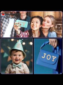 1 bộ chữ cái đính đá pha lê, keo hai mặt chắc chắn, bao gồm đá pha lê trắng, đá pha lê vàng nhiều màu, 26 chữ cái tiếng Anh, có thể dán lên quần áo, trang trí bằng ngọc trai giả và pha lê, thỏa sức sáng tạo DIY của bạn. - Vàng - Xem 3