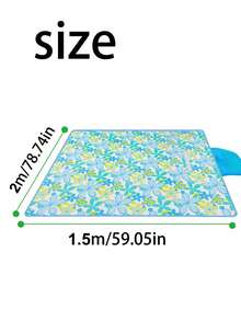 1片150*200cm防水野餐墊,全季節通用野餐墊,可愛圖案,方便攜帶 - 彩色 - 查看 2