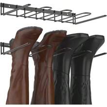 1pc Wall Mounted Boot Holder Shoe Rack For Various Styles Of Shoes, Strong And Sturdy Organizer - Black - View 1