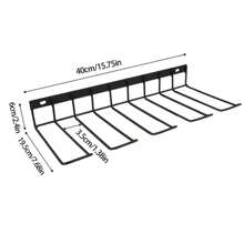 1pc Wall Mounted Boot Holder Shoe Rack For Various Styles Of Shoes, Strong And Sturdy Organizer - Black - View 2