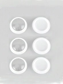 3 件裝 3 克白色蓋子化妝品罐,帶透明窗口,適用於奶油、眼影、美甲、閃光存儲