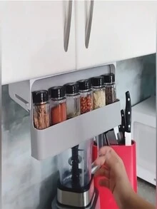 Especieros, Soporte para Frascos de Especias, Soporte Colgante para Especias - Blanco - Ver 10