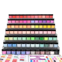12 Farben Nagelkunstprodukt, 3 In 1 Verlängerung Acrylpulver, Kristallpulver Und Schnitzpulverset Für Nagelkunst, Salon Uv Gel Nagellack (10g)