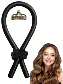 1pc Curling Iron Set This Heatless Curling Iron Is Suitable For People With Long Hair And Soft Curly Hair * DIY * Modeling Tool To Create Heatless Curly Hair And Waves, Suitable For All Types Of Ladies And Women ,Heatless Hair Curler ,Hair Styling Tools