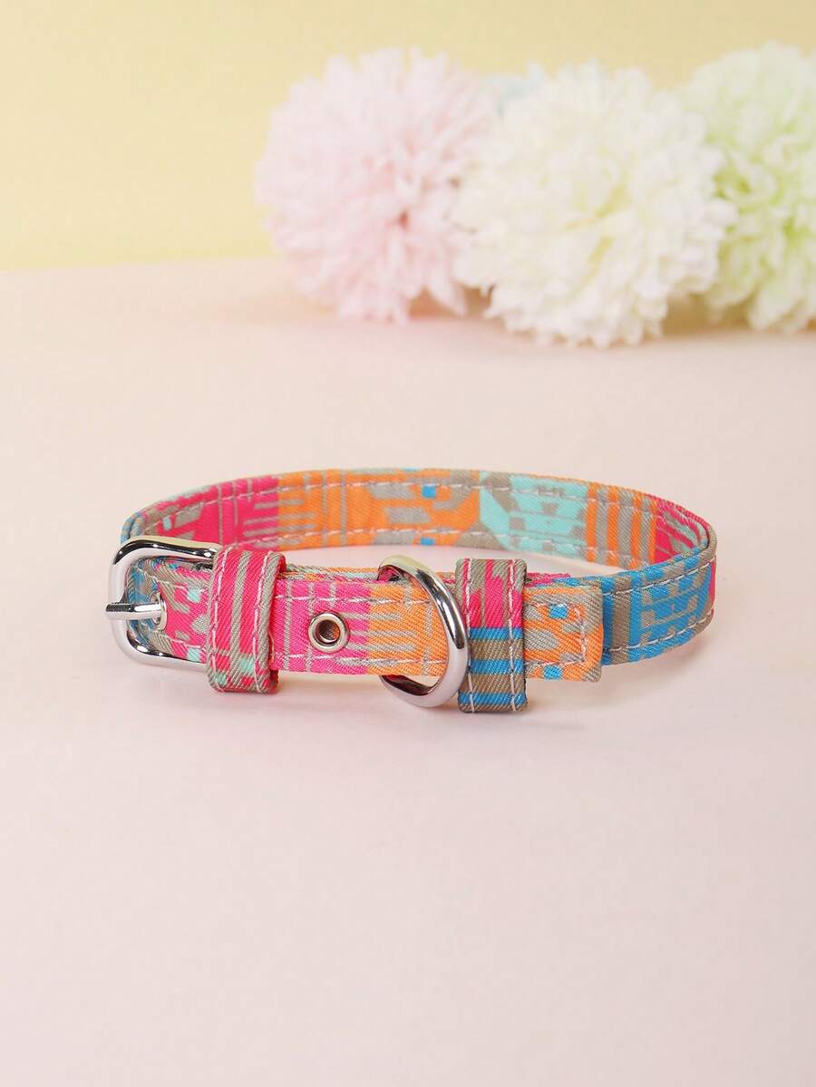 1 chiếc vòng cổ nylon điều chỉnh được cho thú cưng (mèo và chó), phụ kiện thú cưng, thích hợp cho thú cưng nhỏ, kèm dây xích, thích hợp sử dụng ngoài trời (Kích thước sản phẩm nhỏ hơn so với bình thường, nên đặt mua lớn hơn 1-2 cỡ) - Nhiều màu - Xem 1