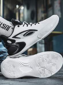 New Fashionable Couples' Basketball Shoes, Durable Outsole Anti-slip And Shock-resistant Rubber Sole Sports Shoes For Men And Women