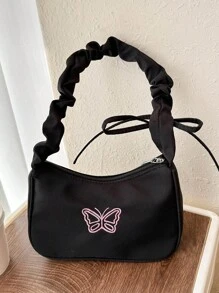 New Style Minimalist Butterfly Design Shoulder Bag, Versatile And Stylish Valentines - Black - View 1