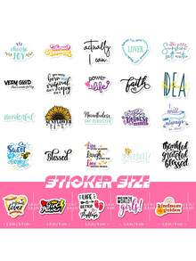 50 cái Kích thước nhỏ 4CM Truyền cảm hứng & Bảng chữ cái tiếng Anh Hình dán Đối với Nước Chai , Mũ bảo hiểm , Hành lý , Sổ tay - Nhiều màu - Xem 4