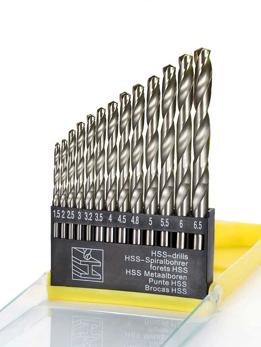13pcs Mixed Twist Drill Bits Set Including Multiple Types Of Drills