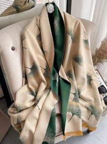 1pc新款雙用途女式冬季圍巾,加厚加長,可作為披肩或空調房間包裹保暖 - 彩色 - 查看 1