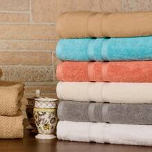 Bibb Home 6 Piece Egyptian Cotton Towel Set - 爆米花象牙色 - 查看 2