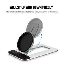 適用於 iPhone 11/12/13/14/15Pro 手機充電架 Magsafe 無線充電座鋁合金底座 - 銀色 - 查看 6
