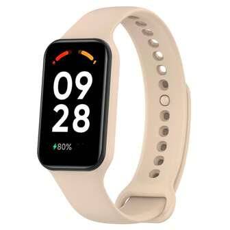 纯色一体式硅胶表带，适用于红米手环 2/小米智能手环 8 Active