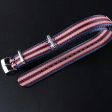 20mm Nylon Watch Band Compatible With Omega Seamaster 007 Watch - Champagne - View 6