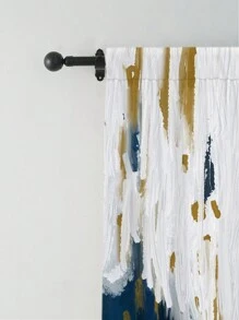 2入組抽象現代藝術印花窗簾,無孔裝飾窗簾,適用於臥室、辦公室、廚房、客廳、書房家居裝飾 - 彩色 - 查看 6