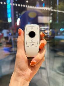 1入組tpu材質汽車鑰匙保護套,適用於奔馳e300l、c260l、c200l、a200l、glc300l、gla200 - 白色 - 查看 6