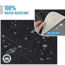 1/2/3 Seat Waterproof Recliner Sofa Cover, Non Slip Recliner Chair Covers, Washable Reclining Couch Cover Outdoor Cushion Covers Garden Furniture Protector With Elastic Straps Pocket For Pets, Cats, Dogs Black - 黑色 - 查看 5