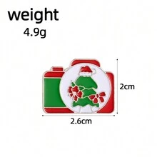 原創卡通聖誕麋鹿、時鐘、靴子、雪花形狀的鋅合金徽章配飾,西式風格聖誕胸針
