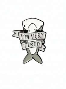 1 件裝卡通鯊魚收集緞帶可愛動物胸針作為時尚配件 - 彩色 - 查看 1